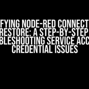 Demystifying Node-RED Connection with Cloud Firestore: A Step-by-Step Guide to Troubleshooting Service Account Credential Issues