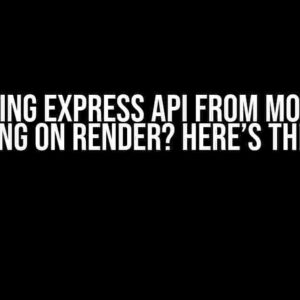 Deploying Express API from Monorepo Failing on Render? Here’s the Fix!