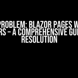 VS2022 Problem: Blazor Pages with Code Colors – A Comprehensive Guide to Resolution