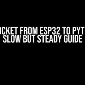 Websocket from ESP32 to Python: A Slow but Steady Guide